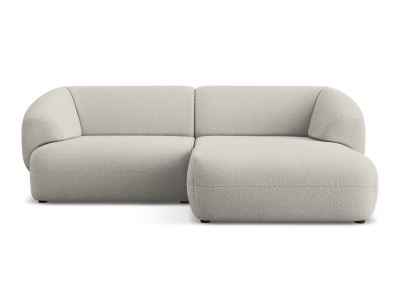 Narożnik prawostronny Makamii Moana z tkaniną boucle 230x98 cm beżowy 1 szt.