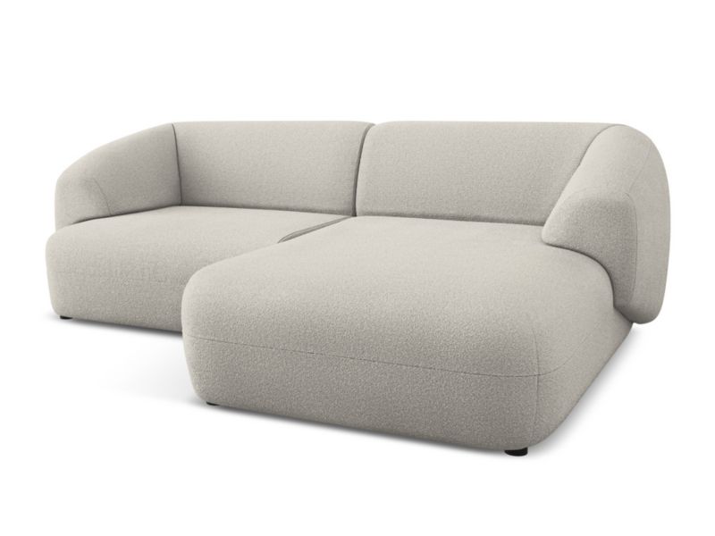 Narożnik prawostronny Makamii Moana z tkaniną boucle 230x98 cm beżowy 1 szt.