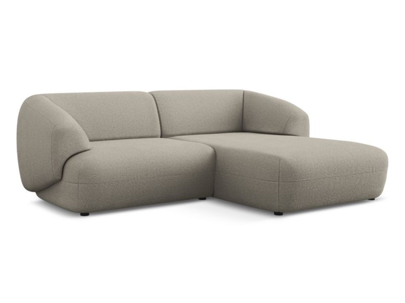 Narożnik prawostronny Makamii Moana z tkaniną boucle 230x98 cm ciemny beż 1 szt.