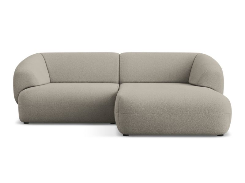 Narożnik prawostronny Makamii Moana z tkaniną boucle 230x98 cm ciemny beż 1 szt.