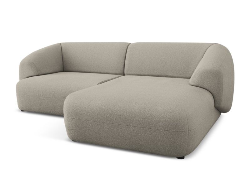 Narożnik prawostronny Makamii Moana z tkaniną boucle 230x98 cm ciemny beż 1 szt.