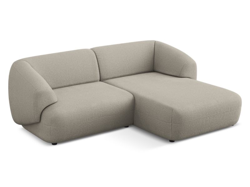 Narożnik prawostronny Makamii Moana z tkaniną boucle 230x98 cm ciemny beż 1 szt.