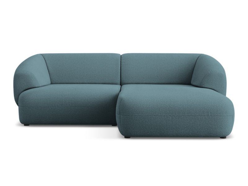 Narożnik prawostronny Makamii Moana z tkaniną boucle 230x98 cm jeans 1 szt.