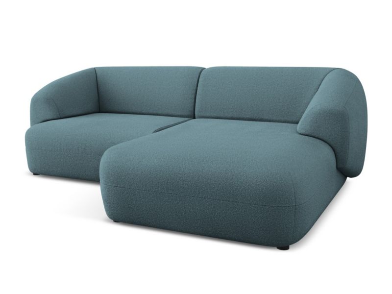 Narożnik prawostronny Makamii Moana z tkaniną boucle 230x98 cm jeans 1 szt.