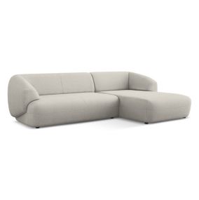 Narożnik prawostronny Makamii Moana z tkaniną boucle 280x156 cm beżowy 1 szt.