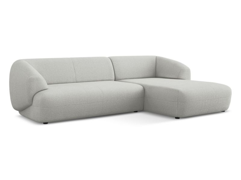 Narożnik prawostronny Makamii Moana z tkaniną boucle 280x156 cm jasny szary 1 szt.