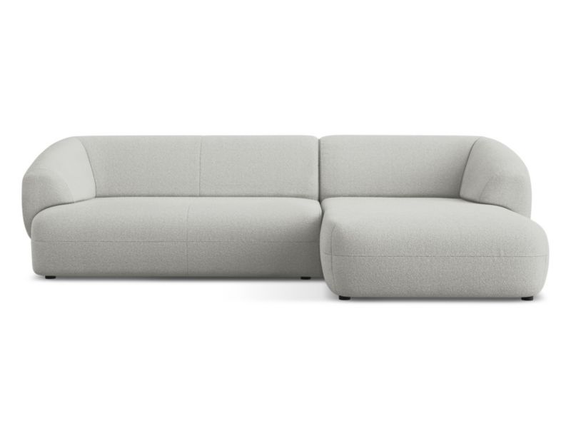 Narożnik prawostronny Makamii Moana z tkaniną boucle 280x156 cm jasny szary 1 szt.