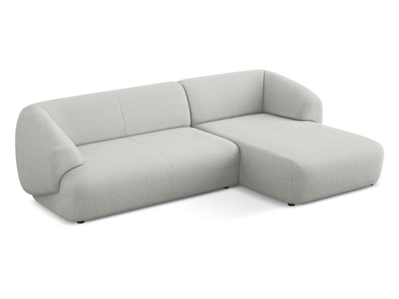 Narożnik prawostronny Makamii Moana z tkaniną boucle 280x156 cm jasny szary 1 szt.