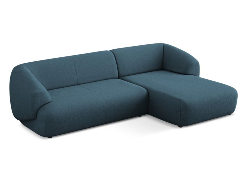 Narożnik prawostronny Makamii Moana z tkaniną boucle 280x156 cm królewski niebieski 1 szt.