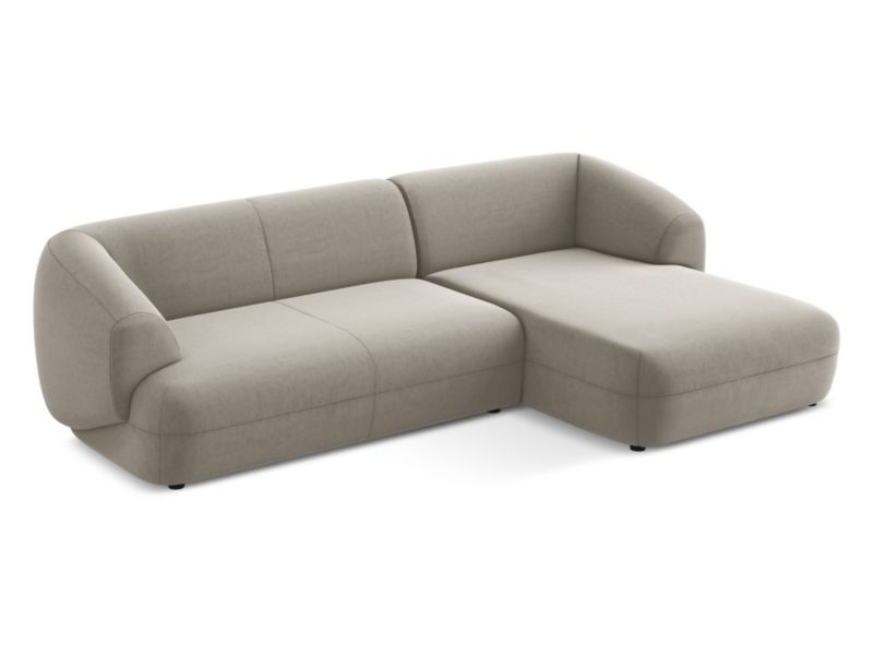 Narożnik prawostronny Makamii Moana z weluru 280x156 cm kreci 1 szt.
