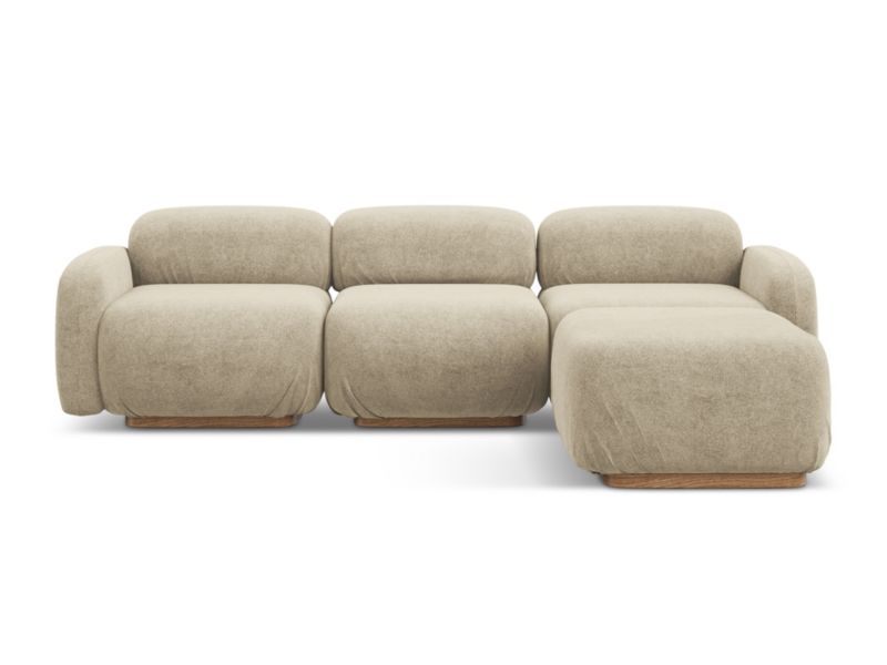 Narożnik uniwersalny Makamii Ailani z tkaniną boucle 270x190 cm beżowy 1 szt.