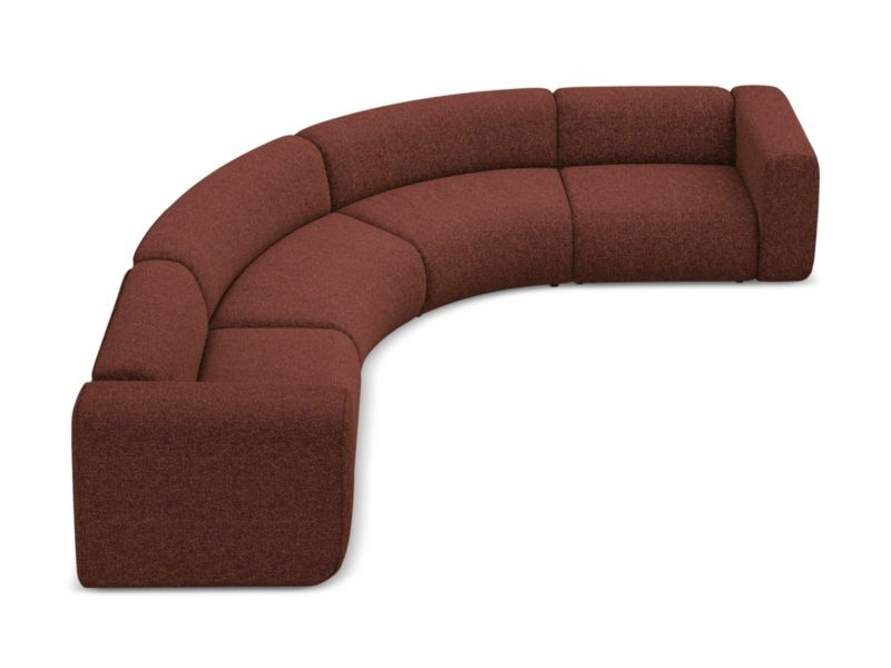 Narożnik uniwersalny Makamii Ekahi z tkaniny strukturalnej 318x318 cm burgundowy 1 szt.