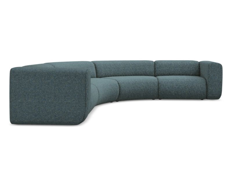 Narożnik uniwersalny Makamii Ekahi z tkaniny strukturalnej 318x318 cm jeans 1 szt.
