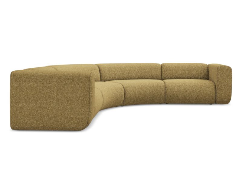 Narożnik uniwersalny Makamii Ekahi z tkaniny strukturalnej 318x318 cm musztardowy 1 szt.