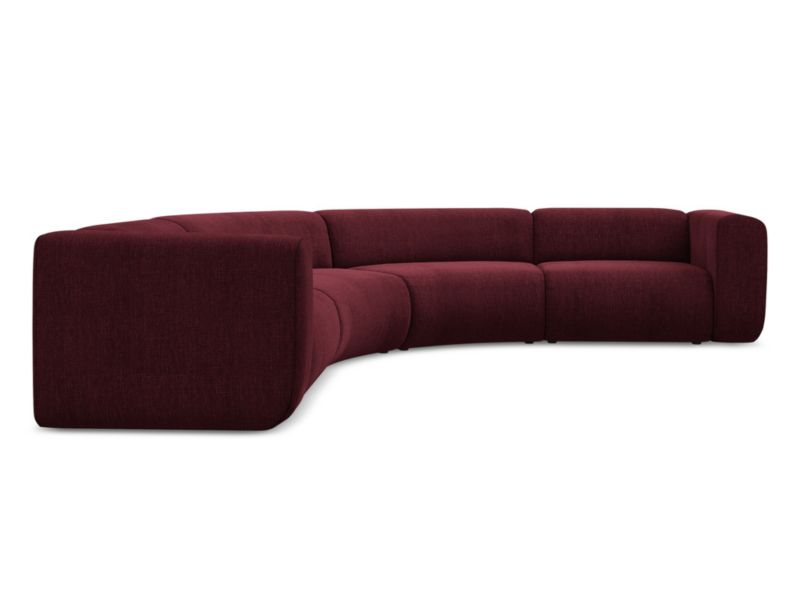 Narożnik uniwersalny Makamii Ekahi z tkaniny szenilowej 318x318 cm bordo 1 szt.