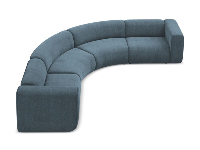 Narożnik uniwersalny Makamii Ekahi z tkaniny szenilowej 318x318 cm jeans 1 szt.