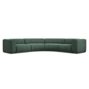 Narożnik uniwersalny Makamii Ekahi z tkaniny szenilowej 318x318 cm zielony 1 szt.