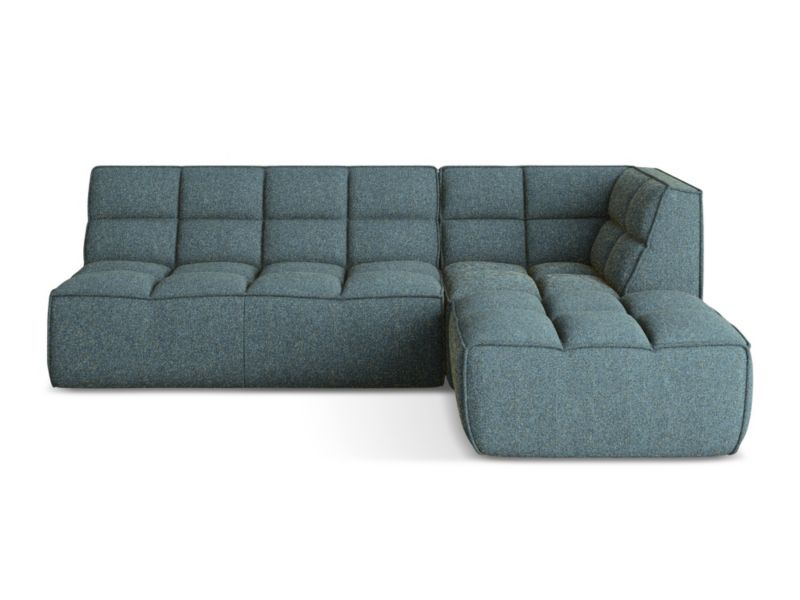 Narożnik uniwersalny Makamii Kalai z tkaniny strukturalnej 258x178 cm jeans 1 szt.