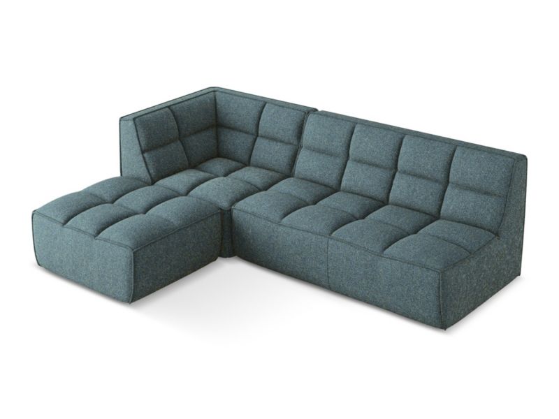 Narożnik uniwersalny Makamii Kalai z tkaniny strukturalnej 258x178 cm jeans 1 szt.