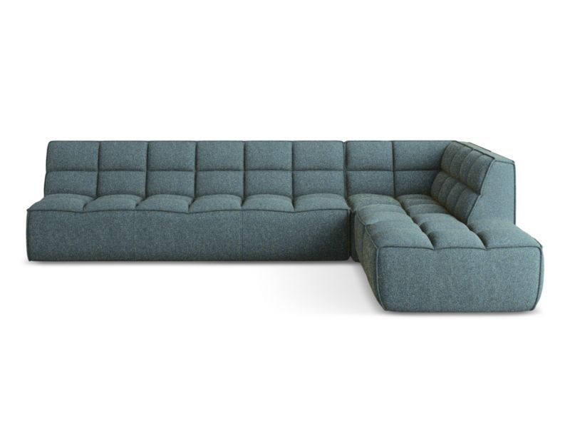 Narożnik uniwersalny Makamii Kalai z tkaniny strukturalnej 308x258 cm jeans 1 szt.