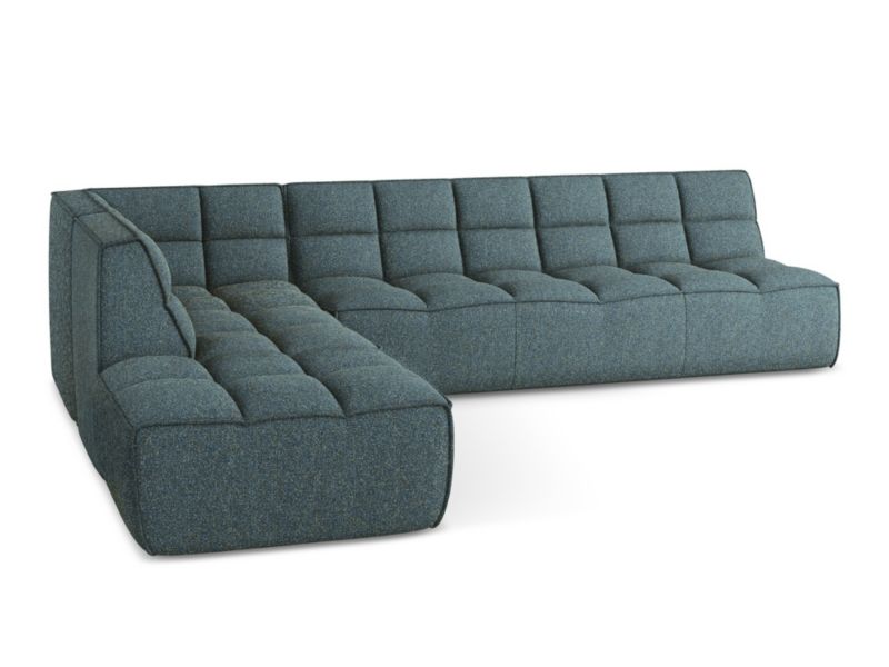 Narożnik uniwersalny Makamii Kalai z tkaniny strukturalnej 308x258 cm jeans 1 szt.