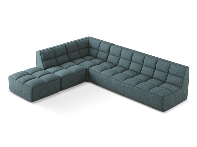 Narożnik uniwersalny Makamii Kalai z tkaniny strukturalnej 308x258 cm jeans 1 szt.