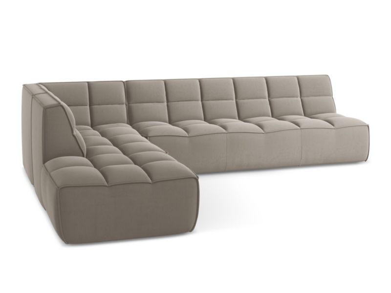 Narożnik uniwersalny Makamii Kalai z weluru 308x258 cm kreci 1 szt.