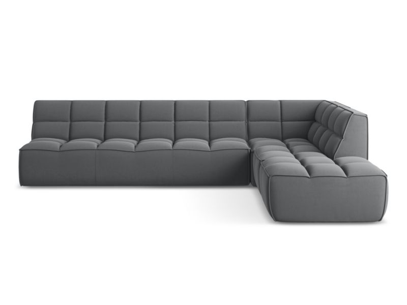 Narożnik uniwersalny Makamii Kalai z weluru 308x258 cm stalowy 1 szt.