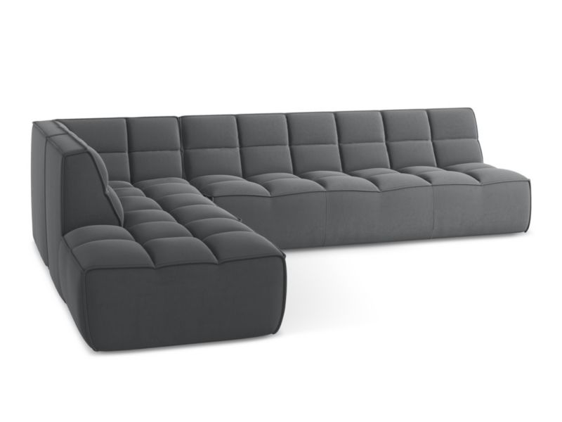 Narożnik uniwersalny Makamii Kalai z weluru 308x258 cm stalowy 1 szt.