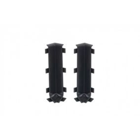 Narożnik wewnętrzny do listwy Cezar aluminiowej szary ciemny mat 80mm PVC 1 kpl.