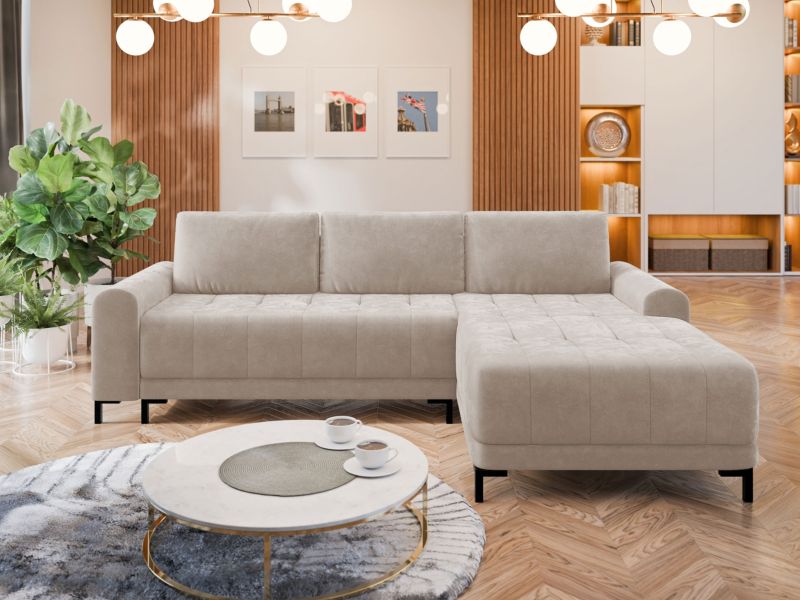 Narożnik z funkcją spania MIRJAN 24 Aris L prawy cappuccino 1 szt.