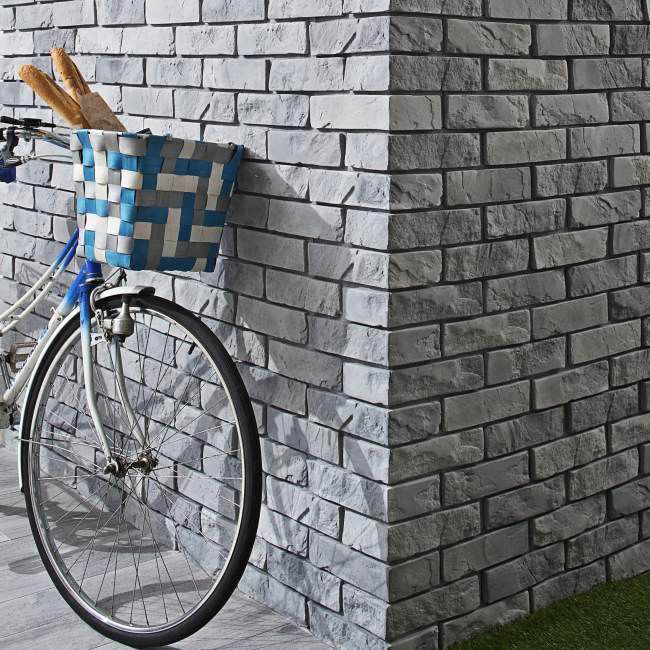 Narożnik dekoracyjny Modena betonowy z fugą szary 0,60 mb