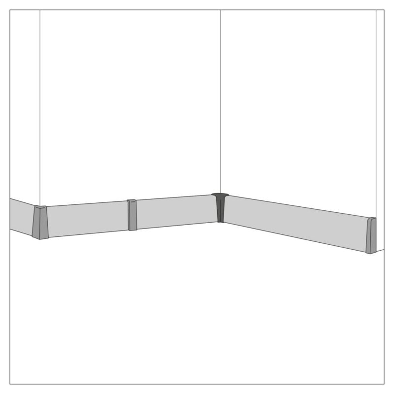 Narożnik wewnętrzny do listwy GoodHome Core PCV 75 mm decor 670 2 szt.