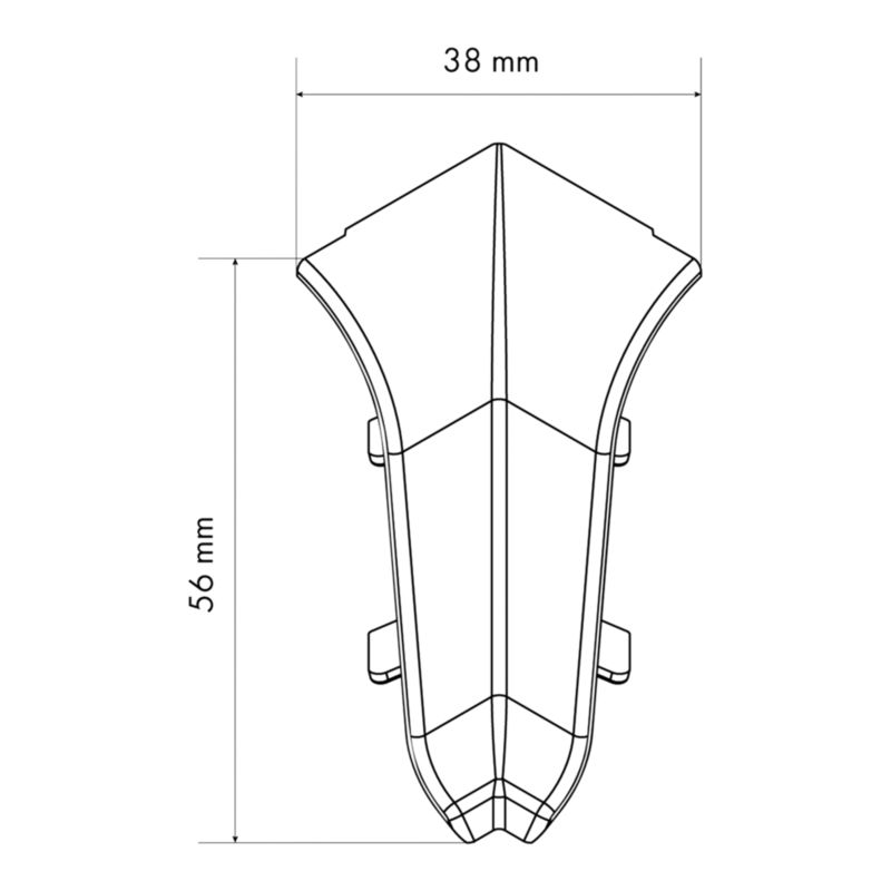 Narożnik wewnętrzny PCV GoodHome Duo decor 439