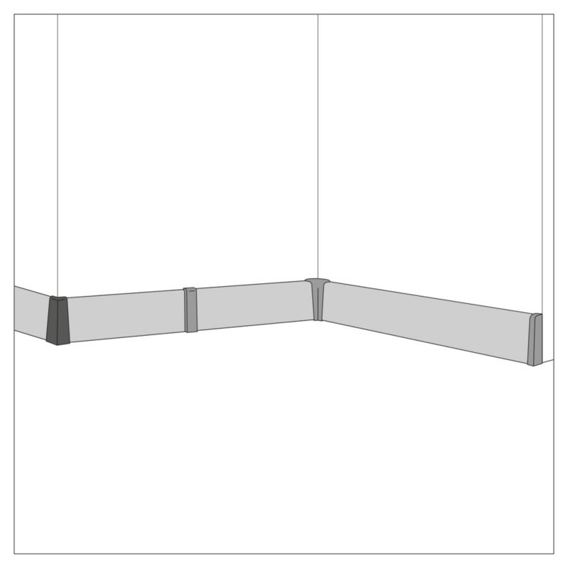 Narożnik zewnętrzny do listwy GoodHome Core PCV 75 mm decor 670 2 szt.