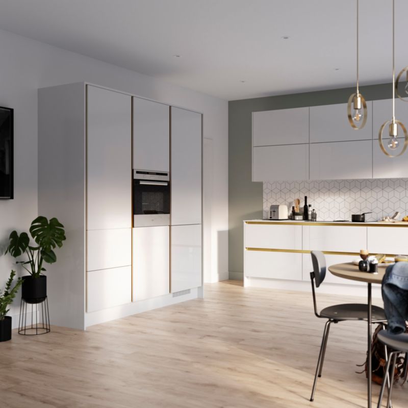 Narożnik zewnętrzny podblatowy GoodHome Innovo 90° stal szczotkowana