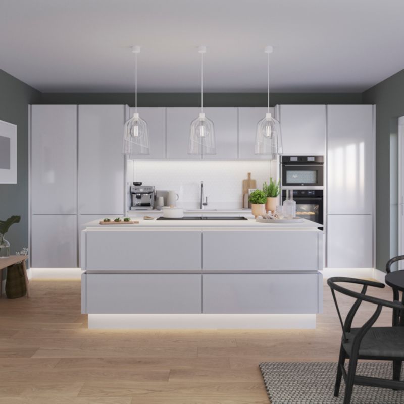 Narożnik zewnętrzny podblatowy GoodHome Innovo 90° stal szczotkowana