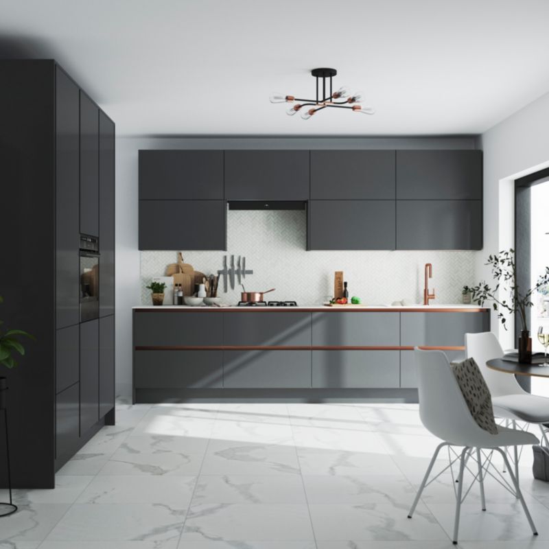 Narożnik zewnętrzny podblatowy GoodHome Innovo 90° stal szczotkowana