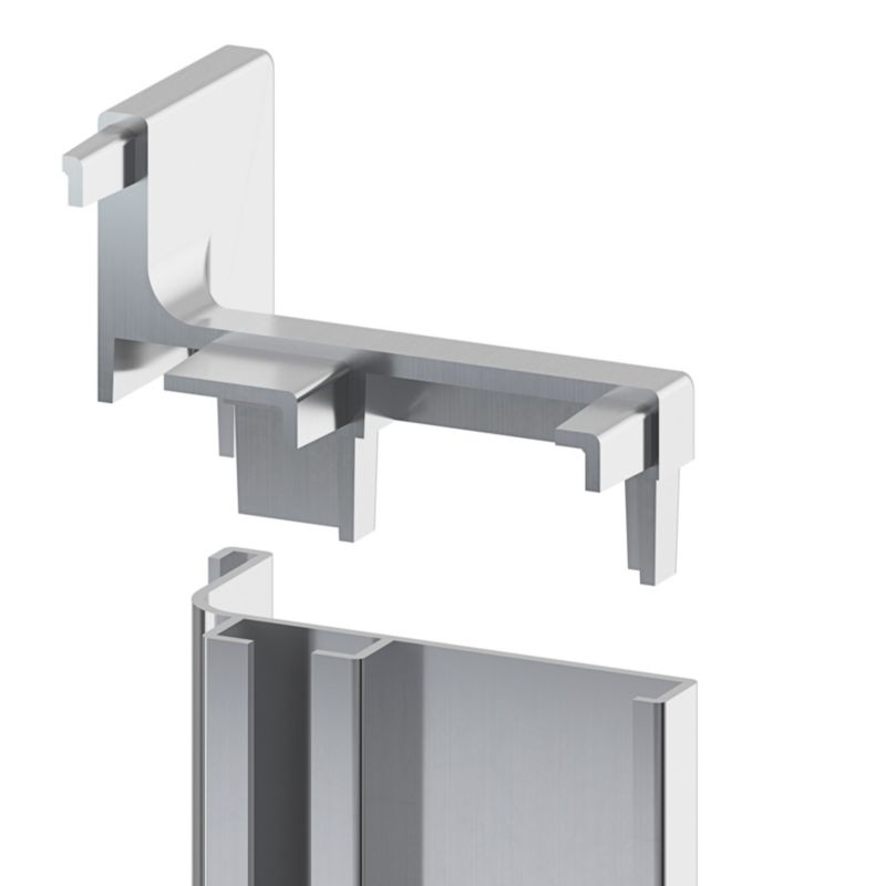 Narożnik zewnętrzny podblatowy GoodHome Innovo 90° stal szczotkowana