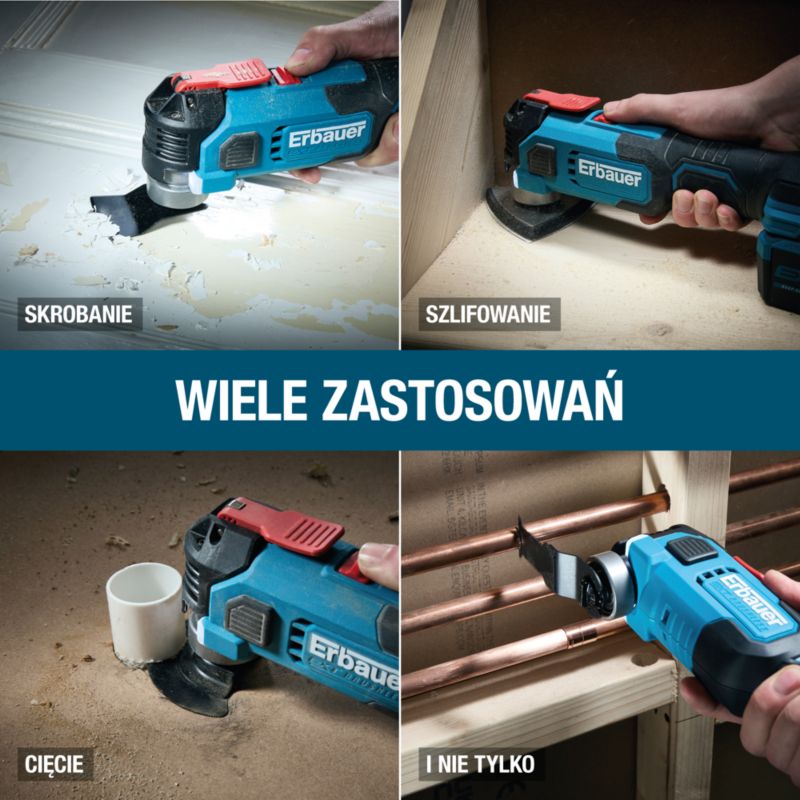 Narzędzie wielofunkcyjne Erbauer G2 18 V bez akumulatora