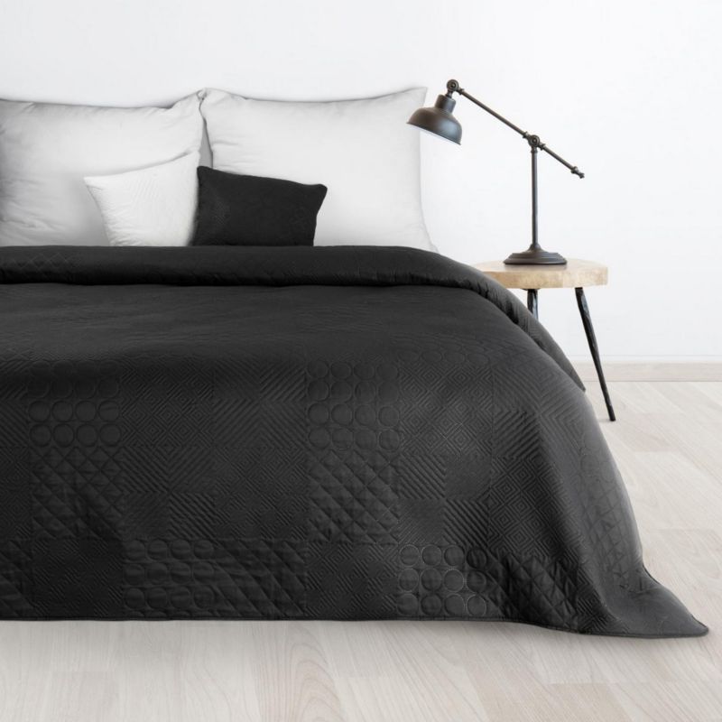 Narzuta BONI/5 Eurofirany 170x210 czarna patchwork dekoracyjna miękka 1 szt.