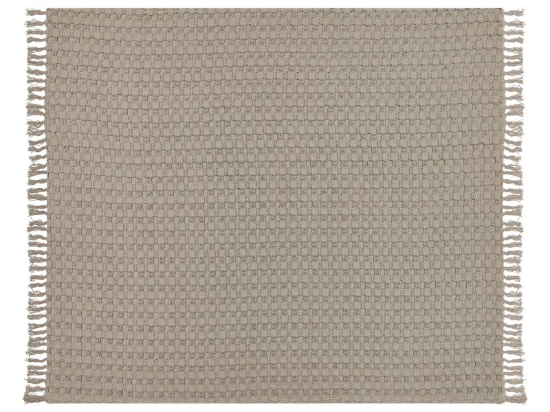 Narzuta na łóżko Bere Bawełna 200 x 220 cm Beżowoszary 1 szt.