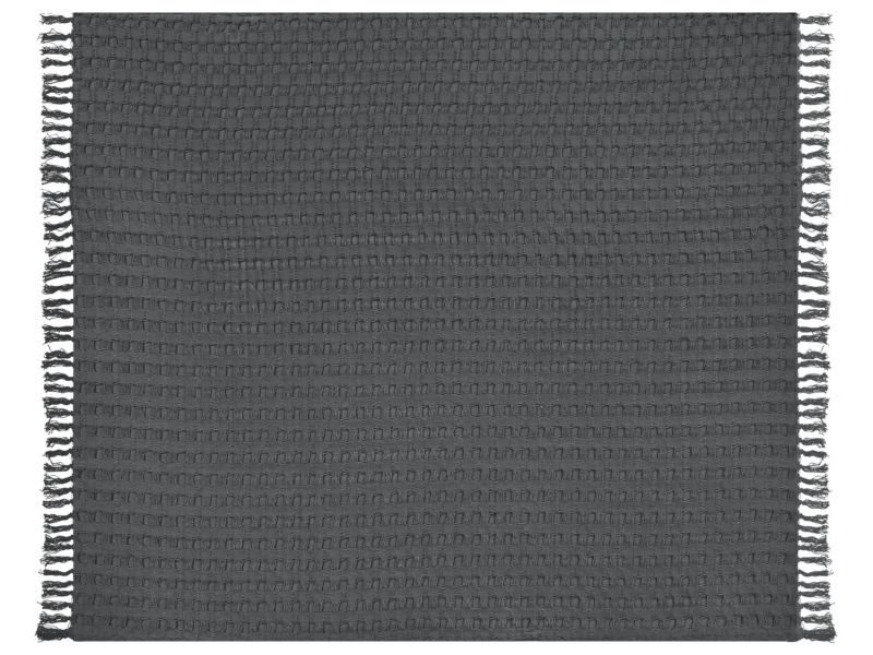 Narzuta na łóżko Bere Bawełna 200 x 220 cm Ciemnoszary 1 szt.