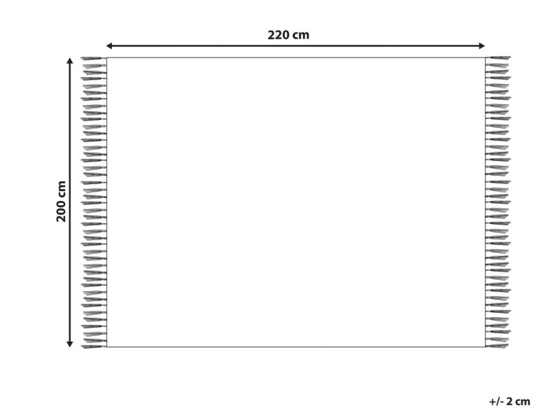 Narzuta na łóżko Bere Bawełna 200 x 220 cm Złamana biel 1 szt.