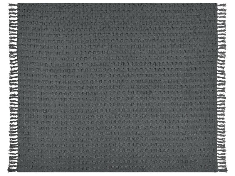 Narzuta na łóżko Bere Bawełna 220 x 240 cm Ciemnoszary 1 szt.