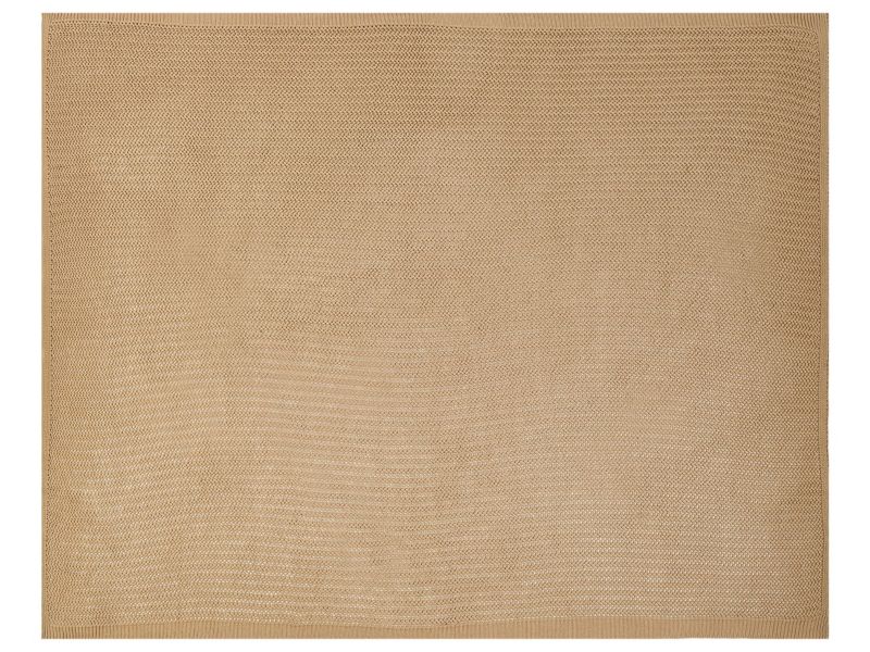 Narzuta na łóżko Ilen Bawełna 150 x 200 cm Jasnobrązowy 1 szt.