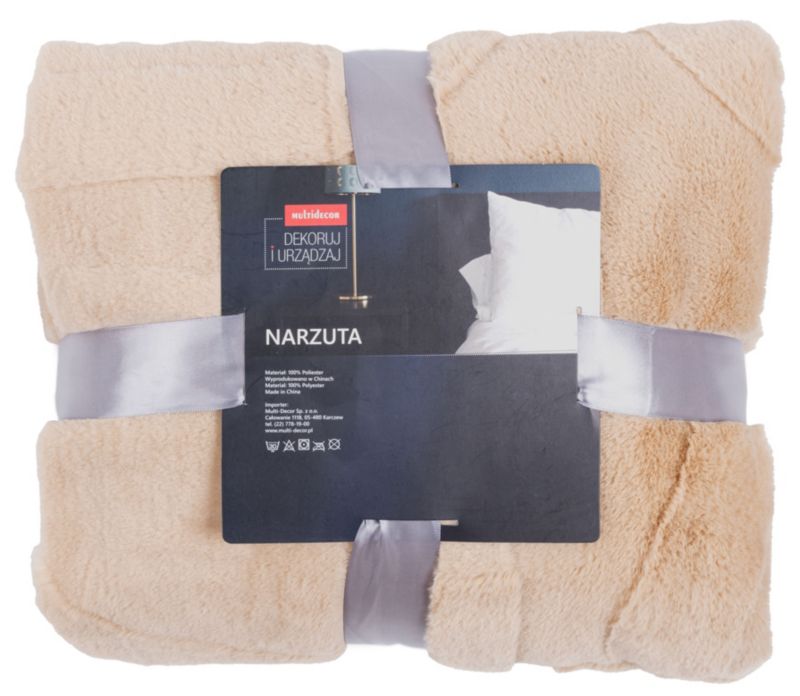 Narzuta na łóżko Multidecor Rabbit Jaquard 160 x 220 cm beżowa 1 szt.
