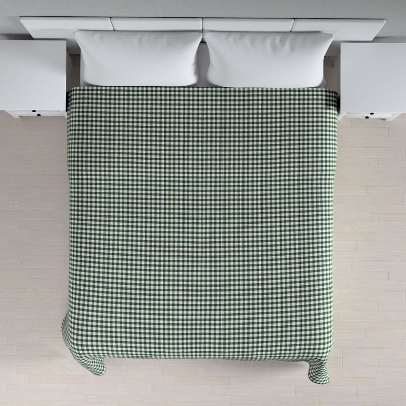 Narzuta pikowana w pasy Dekoria 130 x 210 cm zielono-biała kratka (1,5x1,5cm) 1 szt.
