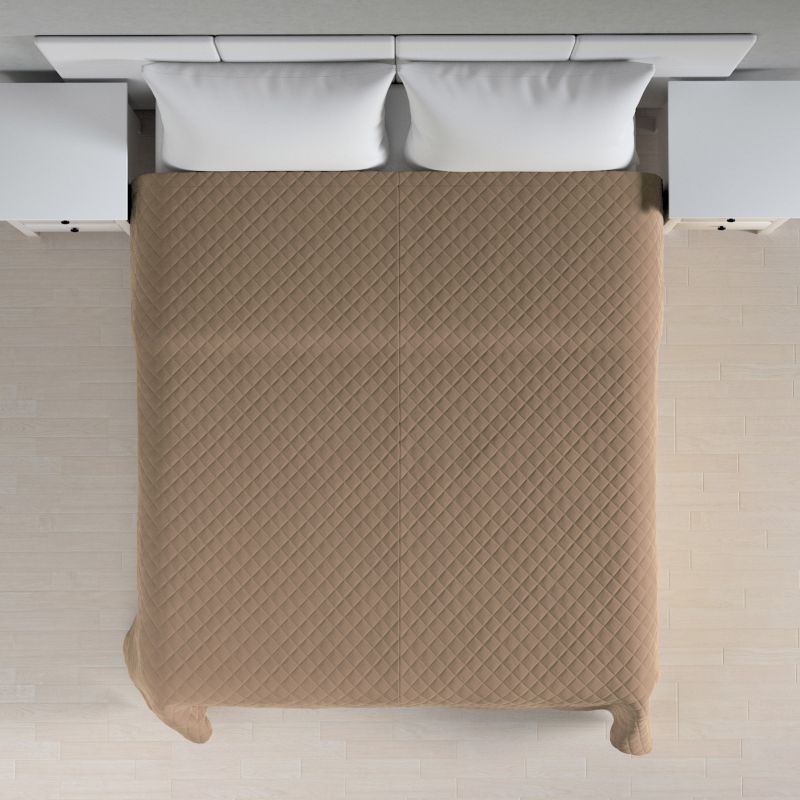 Narzuta pikowana w romby Dekoria 260 x 210 cm beżowy 1 szt.