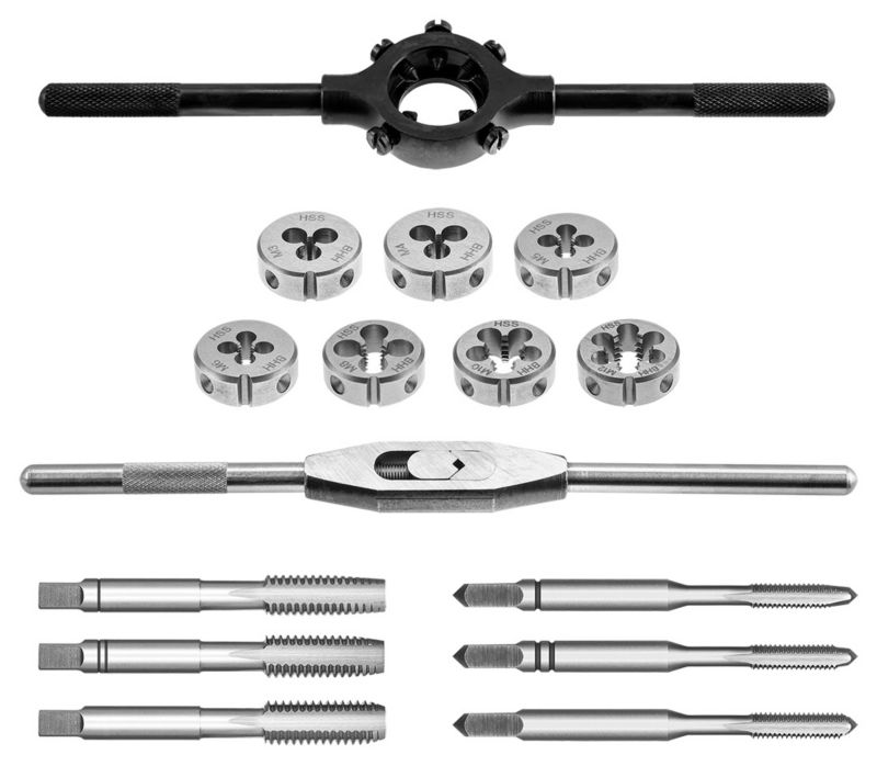 Narzynki i gwintowniki NEO TOOLS M3-M12, zestaw 32 szt. HSS w walizce 1 kpl